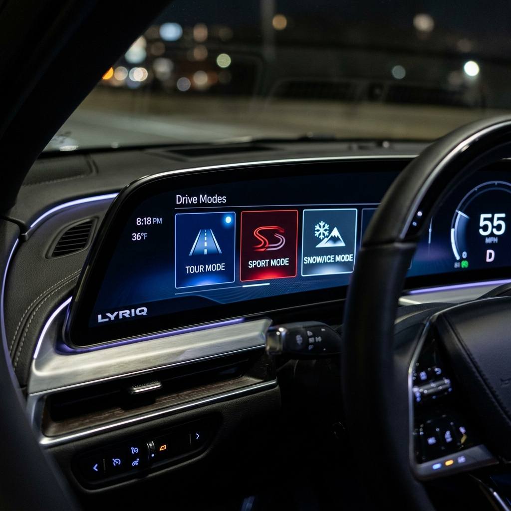 Cadillac LYRIQ Driving Modes, Range, and Battery Usage