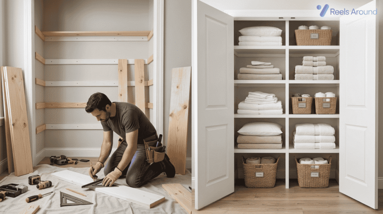 Building Out Linen Closet Shelving