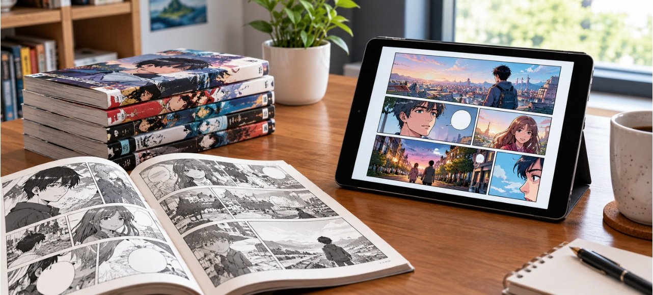 Manga and manhwa formats for Spanish-language comic readers